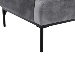 Vente-unique Fauteuil Stof Fluweel / Suedine-Fauteuil Grijs Fluweel Joel