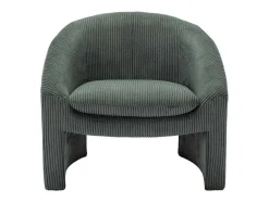 Vente-unique Fauteuil Stof Fluweel / Suedine-Fauteuil In Groen Ribfluweel Ossana