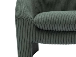 Vente-unique Fauteuil Stof Fluweel / Suedine-Fauteuil In Groen Ribfluweel Ossana