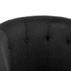 Vente-unique Fauteuil Met Holle Rugleuning-Fauteuil Met Armleuningen Fakart - 100% Polyester - Zwart
