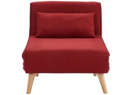 Vente-unique Uitklapbare Fauteuil-Fauteuil Met Bed Optie Posio Van Stof - Rood