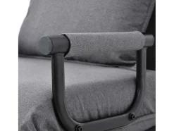 ModernLuxe Uitklapbare Fauteuil-Fauteuil Met Kussen En Verstelbare Rugleuning - Om Te Bouwen Tot Fauteuil - Linnen Stof - Grijs