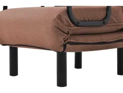 ModernLuxe Uitklapbare Fauteuil-Fauteuil Met Kussen En Verstelbare Rugleuning - Om Te Bouwen Tot Fauteuil - Linnen Stof - Bruin
