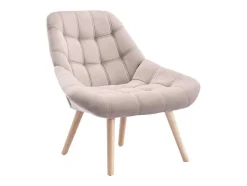 Vente-unique Fauteuil Stof Fluweel / Suedine-Fauteuil Van Beige Fluweel - Luosto
