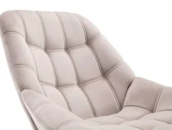 Vente-unique Fauteuil Stof Fluweel / Suedine-Fauteuil Van Beige Fluweel - Luosto