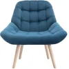 Vente-unique Fauteuil Stof Fluweel / Suedine-Fauteuil Van Blauwgroen Fluweel - Luosto