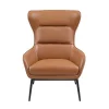 LINEA SOFA Fauteuil Leer-Fauteuil Van Camelkleurig Buffelleder Dinnia