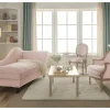 Vente-unique Fauteuil Stof Fluweel / Suedine-Fauteuil Van Fluweel Alienor Pastel Roze