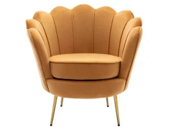 PASCAL MORABITO Fauteuil Stof Fluweel / Suedine-Fauteuil Van Fluweel Dandelion - Mosterdgeel - Van