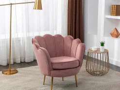 PASCAL MORABITO Fauteuil Stof Fluweel / Suedine-Fauteuil Van Fluweel Dandelion - Roze - Van
