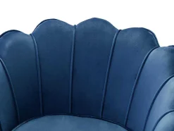 PASCAL MORABITO Fauteuil Stof Fluweel / Suedine-Fauteuil Van Fluweel Dandelion - Donkerblauw - Van