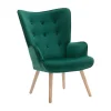 Vente-unique Fauteuil Stof Fluweel / Suedine-Fauteuil Van Fluweel Vately - Groen