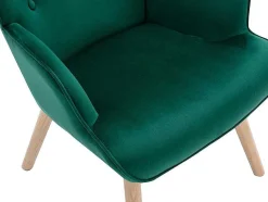 Vente-unique Fauteuil Stof Fluweel / Suedine-Fauteuil Van Fluweel Vately - Groen