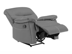 Vente-unique Fauteuil Kunstleer-Fauteuil Van Grijze Kunstleer Canby