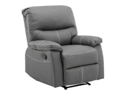 Vente-unique Fauteuil Kunstleer-Fauteuil Van Grijze Kunstleer Canby