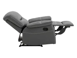 Vente-unique Fauteuil Kunstleer-Fauteuil Van Grijze Kunstleer Canby