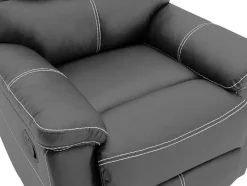 Vente-unique Fauteuil Kunstleer-Fauteuil Van Grijze Kunstleer Canby
