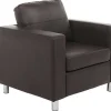 Vente-unique Fauteuil Kunstleer-Fauteuil Van Kunstleer Ackley - Bruin