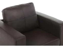 Vente-unique Fauteuil Kunstleer-Fauteuil Van Kunstleer Ackley - Bruin