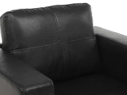 Vente-unique Fauteuil Kunstleer-Fauteuil Van Kunstleer Ackley - Zwart