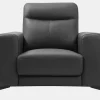 Vente-unique Fauteuil Leer-Fauteuil Van Leer Montaner - Zwart