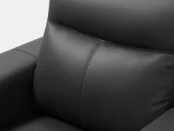 Vente-unique Fauteuil Leer-Fauteuil Van Leer Montaner - Zwart