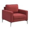 Vente-unique Fauteuil Stof-Fauteuil Van Rode Stof Tibori