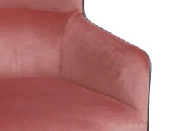 Vente-unique Fauteuil Stof Fluweel / Suedine-Fauteuil Van Roze Fluweel En Antraciet Structuur Mendocino