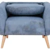 Vente-unique Fauteuil Stof-Fauteuil Van Stof Magelan - Lichtblauw