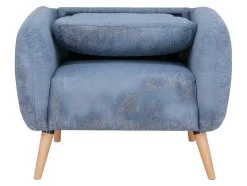 Vente-unique Fauteuil Stof-Fauteuil Van Stof Magelan - Lichtblauw
