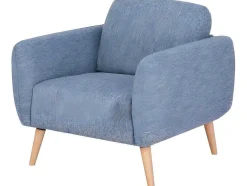 Vente-unique Fauteuil Stof-Fauteuil Van Stof Magelan - Lichtblauw