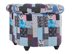 Vente-unique Fauteuil Stof-Fauteuil Van Stof Met Patchwork-Motief Chesterfield