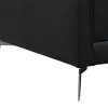 Vente-unique Fauteuil Leer-Fauteuil Van Zwart Leer Lecco
