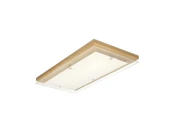 EPIKASA Plafondlamp-Finn Plafondlamp, Eik, Chroom, Wit, 57X29X6,5 Cm,