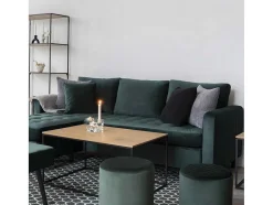 House Nordic Zitbank-Firenze Chaise Longue Bank Velours, Groen.