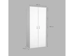 EPIKASA Kledingkast-Flavia Kledingkast, Wit, 80X47X180 Cm,