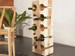 OZAIA Opbergaccessoire-Flessenrek Van Suarhout - 10 Flessen - B19 X D27 X H70 Cm - Naturel - Cagayan