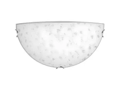 EPIKASA Wandlamp-Flora Wandlamp, Chroom, Wit, 30X9X15 Cm,