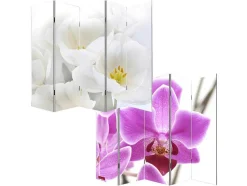 Vente-unique Kamerscherm-Foto Scherm Bagheria, 180X200Cm, Orchid