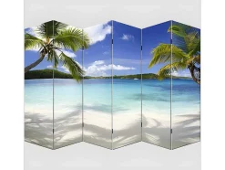 Vente-unique Kamerscherm-Foto Scherm Bagheria, 180X240Cm, Strand