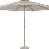 Vente-unique Parasol-Frank Zonnescherm Parasol Met Dissel O3.5M Teak Decor, Beige.
