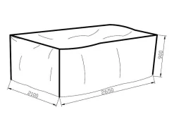 Vente-unique Tuindecoratie-Furnco Hoes Voor Tuinmeubelen 210 X 265 X 90 Cm Grijs.
