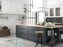 OZAIA Gangtapijt-Gangtapijt Santander In Vinyl Met Tegeleffect Santander - 66X160Cm - Multikleuren