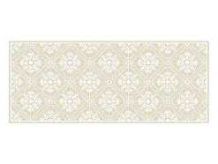 OZAIA Gangtapijt-Gangtapijt Van Vinyl Met Cementtegeleffect - 66 X 160 Cm - Beige En Wit - Majesti