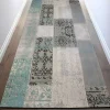OZAIA Gangtapijt-Gangtapijt Vintagestijl Turin - 100% Polyester - 80 X 200 Cm - Grijsblauw