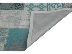 OZAIA Gangtapijt-Gangtapijt Vintagestijl Turin - 100% Polyester - 80 X 200 Cm - Grijsblauw