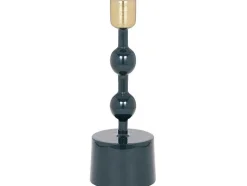 OZAIA Kandelaar En Kaars-Geemailleerde Aluminium Kandelaar - H.22 Cm - Eendeblauw - Parina