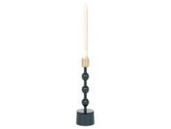 OZAIA Kandelaar En Kaars-Geemailleerde Aluminium Kandelaar - H.26,5 Cm - Eend Blauw - Parina