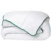 DREAMEA Dekbed-Gematigd Dekbed Met Natuurlijke Antimijtbehandeling Van Van Microvezel - 240 X 260 Cm - 300 G/M - Groene Bies - Azylia Ii