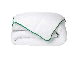DREAMEA Dekbed-Gematigd Dekbed Met Natuurlijke Antimijtbehandeling Van Van Microvezel - 140 X 200 Cm - 300 G/M - Groene Bies - Azylia Ii